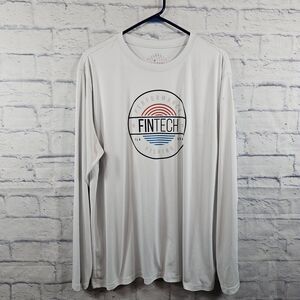 Fintech Shirt Mens XXL White Long Sleeve Crew Neck Performance Fish Hike